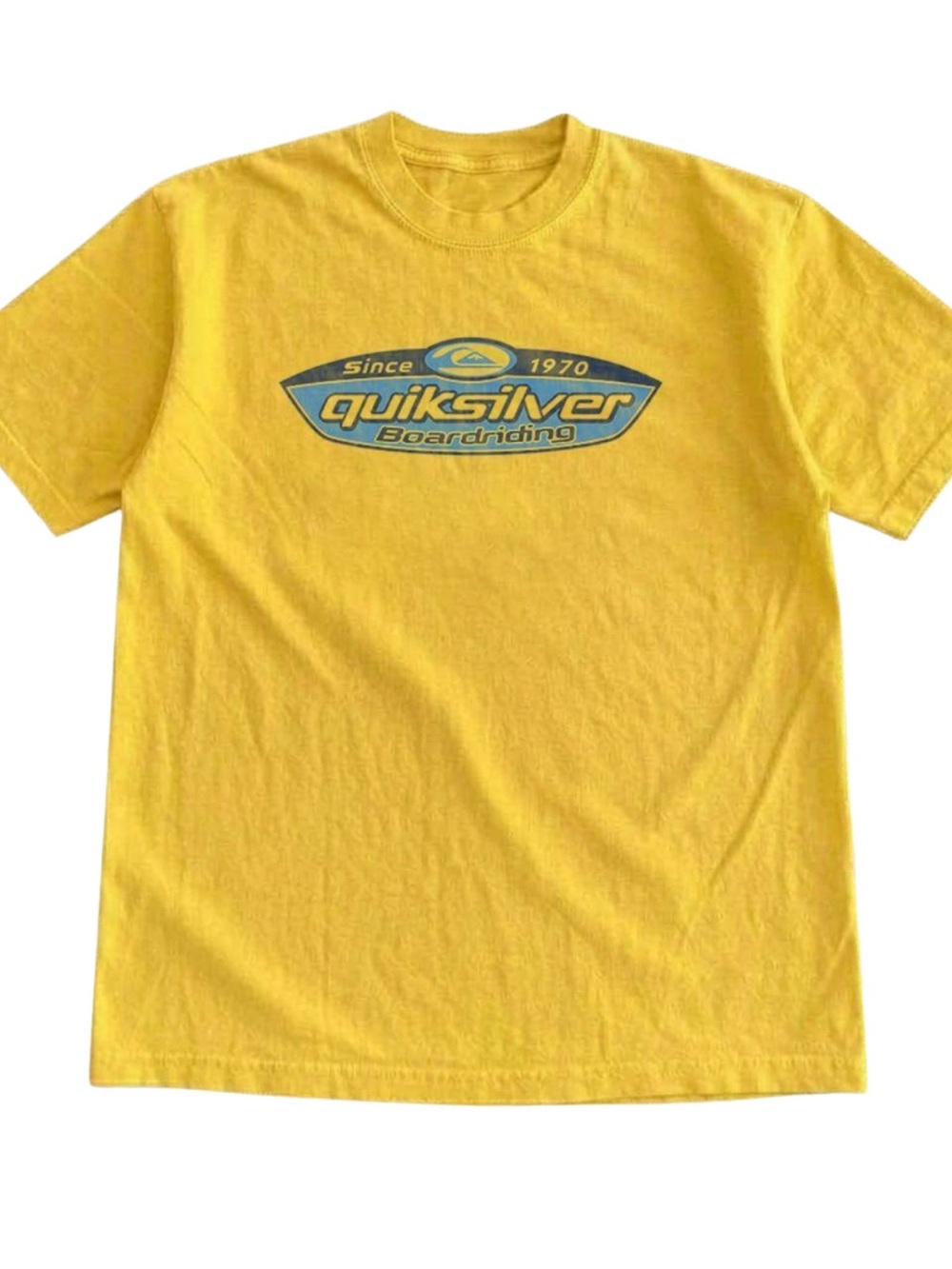 Gildan Quiksilver Yellow Logo Boardriding Tee
